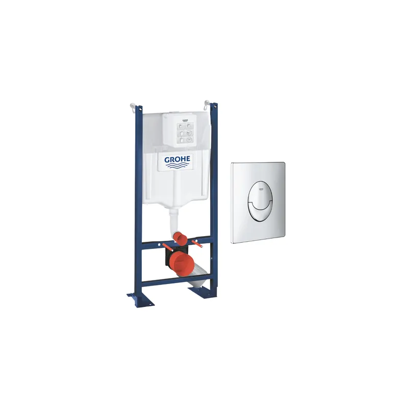 Bâti-support autoportant GROHE Rapid SL Project 1.13 M + Plaque commande GROHE Skate Air chromée