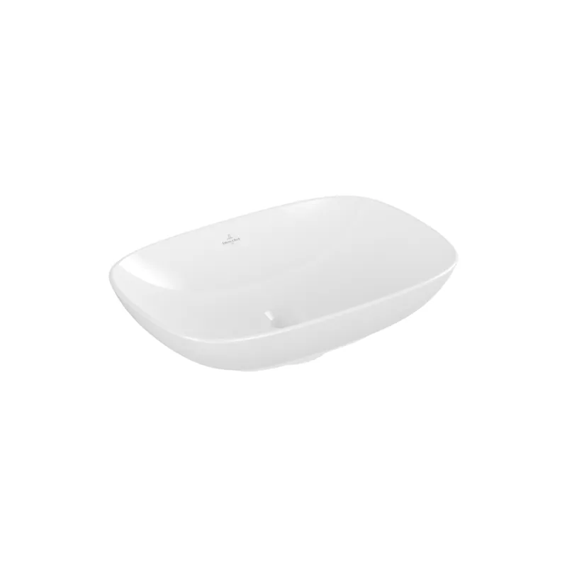 Vasque 62 x 42 rectangle à poser VILLEROY ET BOCH Loop & Friends non meulé blanche sans trop plein