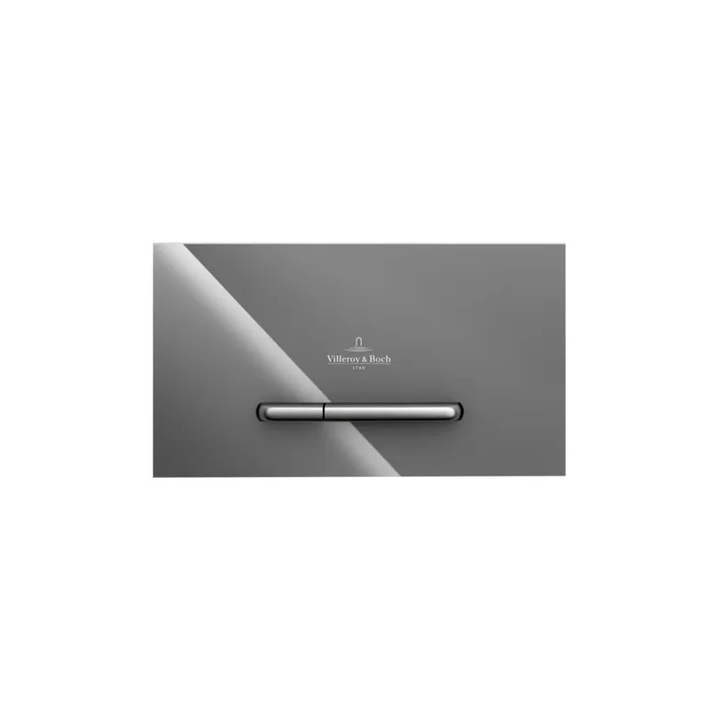 Plaque de déclenchement WC VILLEROY ET BOCH ViConnect 300G en verre Glossy Grey