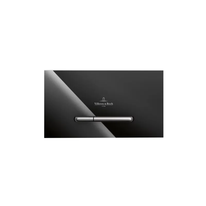 Plaque de déclenchement WC VILLEROY ET BOCH ViConnect 300G en verre Glossy Black