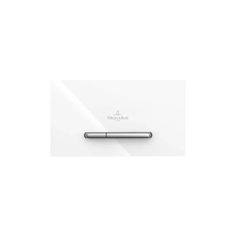 Plaque de déclenchement WC VILLEROY ET BOCH ViConnect 300G en verre Glossy White