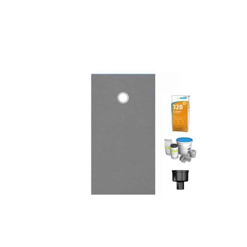 Pack receveur de douche à carreler WEDI Fundo Primo rectangle écoulement excentré