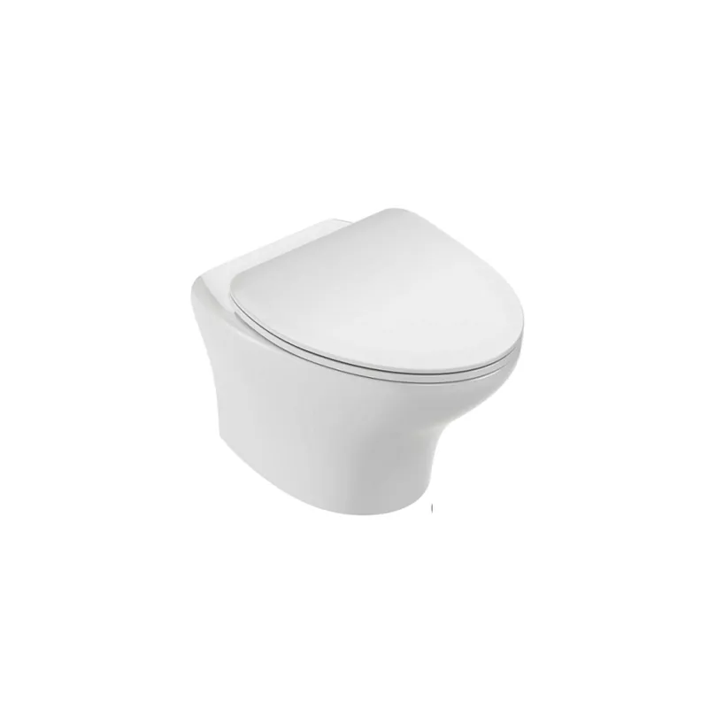 Cuvette WC suspendu sans bride compact JACOB DELAFON Nouvelle Vague avec abattant frein de chute extra-plat déclipsable