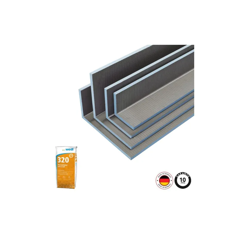 wedi Mensolo L coffre d´habillage, 2500x200x400mm + wedi 320 Colle à carrelage universelle, 25kg/sac