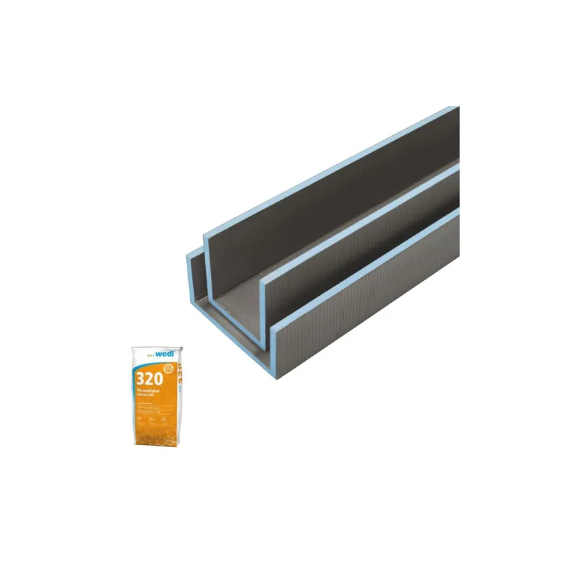 Pack coffre d‘habillage WEDI Mensolo U + colle 320