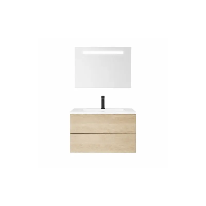 Pack meuble vasque 80 cm BURGBAD Cosmo + miroir