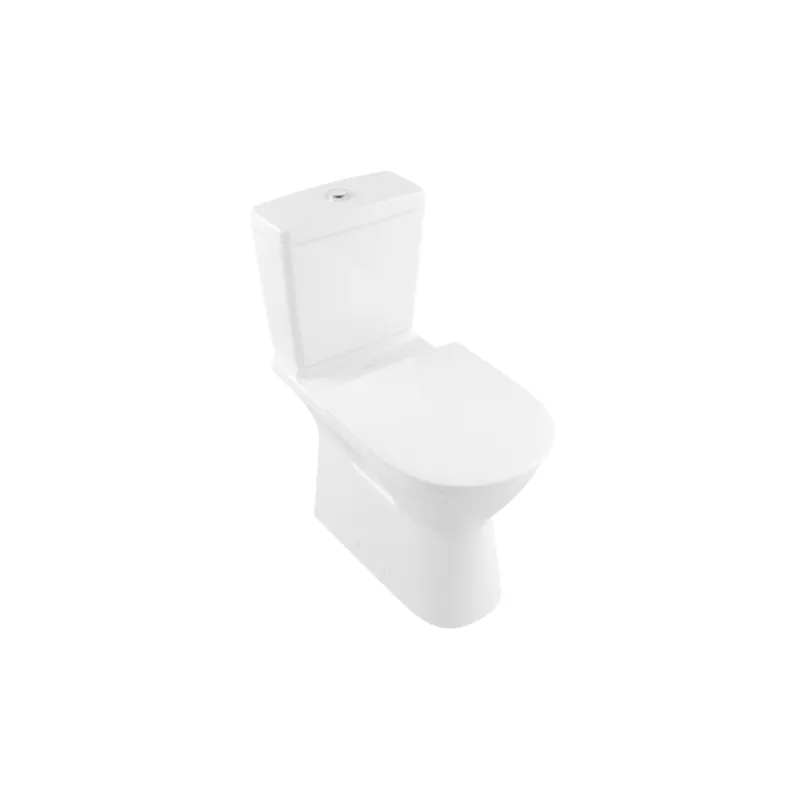 WC à poser sans bride surélevé sortie horizontale VILLEROY & BOCH O.novo avec abattant frein de chute