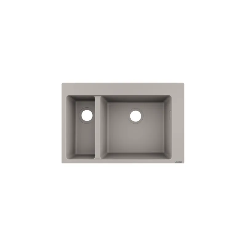 Evier à encastrer 1 bac et demi HANSGROHE S51 gris béton