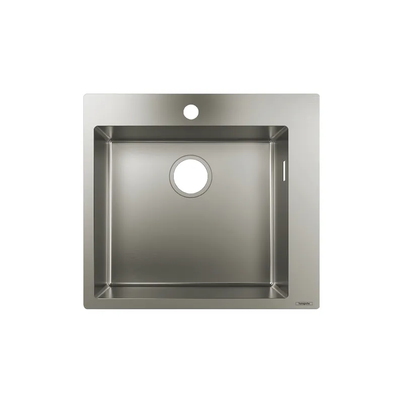 Evier à encastrer 1 bac HANSGROHE S71 450 inox