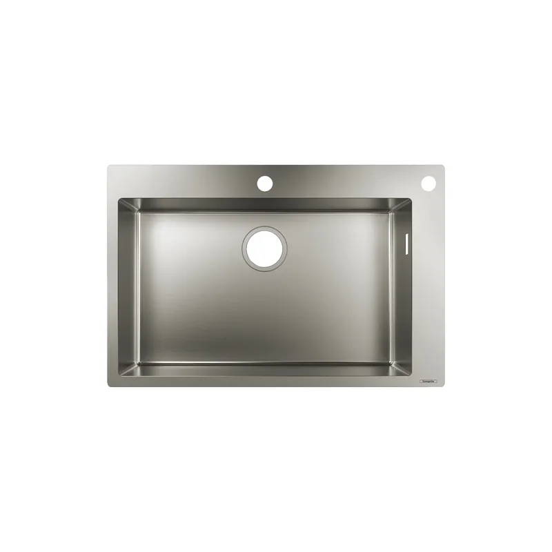 Evier à encastrer 1 bac HANSGROHE S71 660 inox