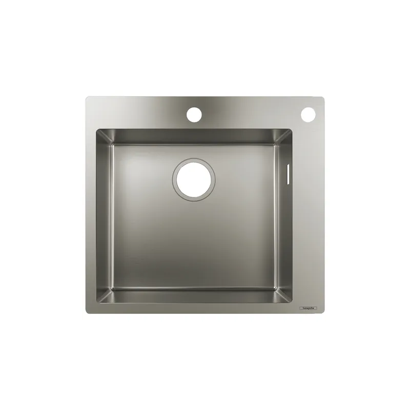 Evier à encastrer 1 bac HANSGROHE S71 450 inox