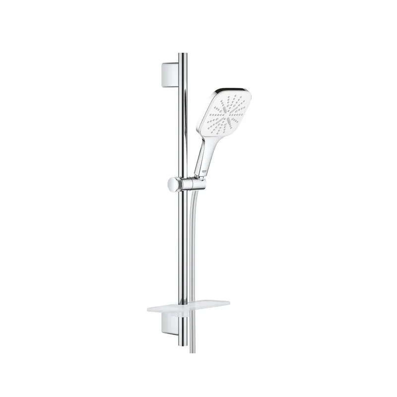 Pommeau de douche GROHE Quickfix Vitalio Smartactive 130 Cube 3 jets avec barre et tablette