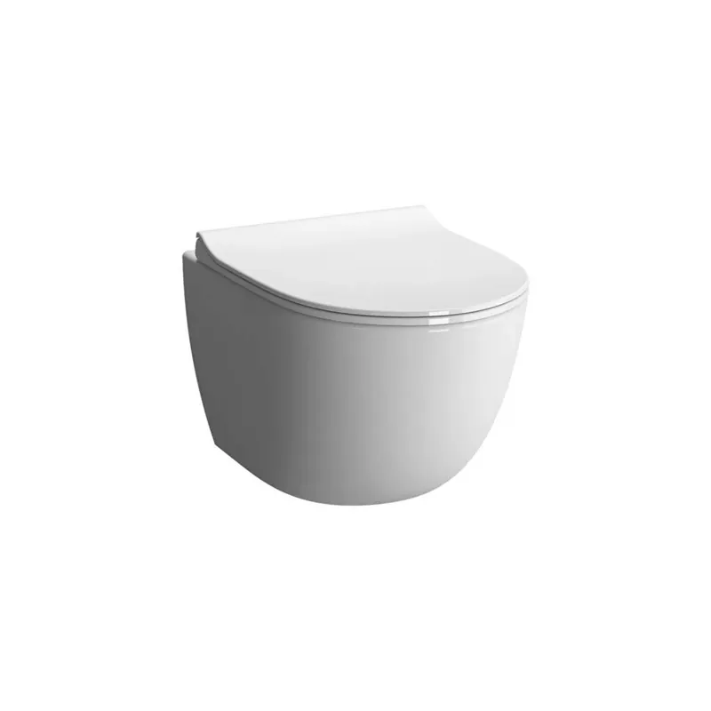 Cuvette WC suspendu sans bride VitrA Sento + abattant frein de chute déclipsable