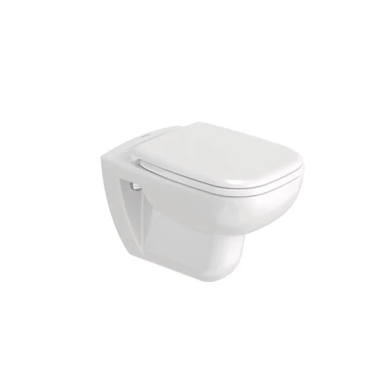 Cuvette WC suspendu sans bride DURAVIT D-Code avec abattant frein de chute déclipsable
