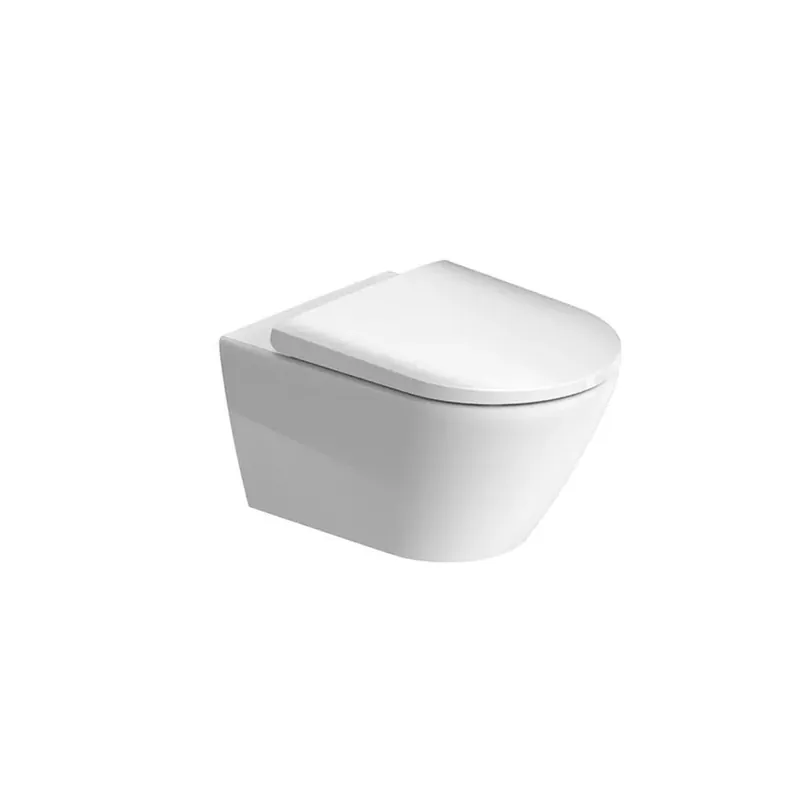 Cuvette WC suspendu sans bride DURAVIT D-Neo avec abattant frein de chute déclipsable