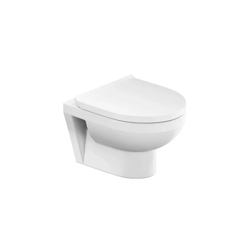 Cuvette WC suspendu sans bride compact DURAVIT No.1 avec abattant frein de chute déclipsable