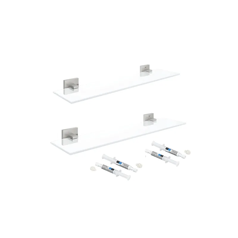 lot de 2 étagères GROHE Start Cube 53 cm avec colle