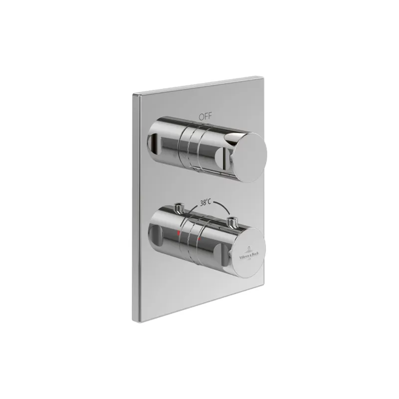 Façade robinet encastré thermostatique 2 sorties VILLEROY ET BOCH Universal rectangle