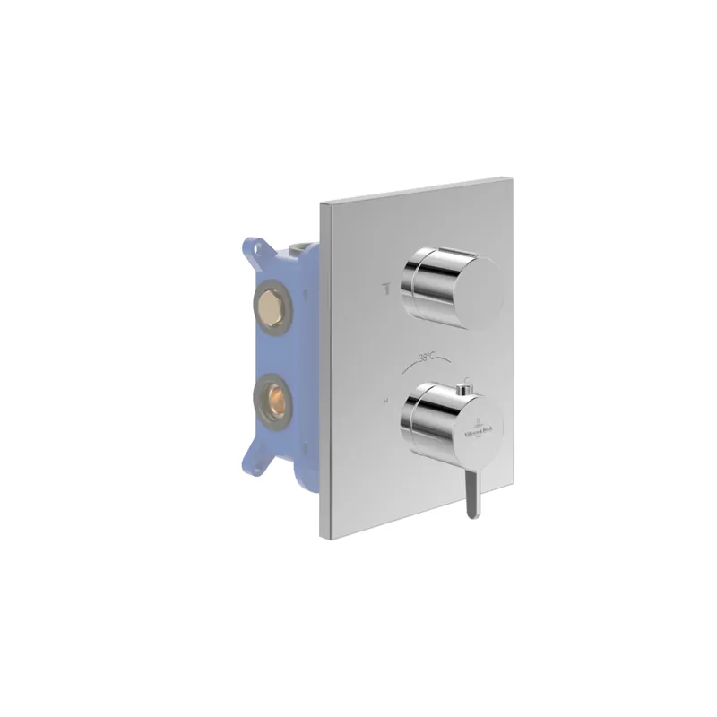 Façade robinet encastré thermostatique 2 sorties VILLEROY ET BOCH Conum + corps encastré