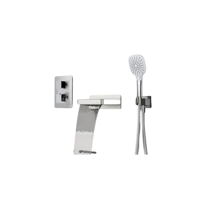 Pack mitigeur bain douche thermostatique encastré carré PAINI Ruby