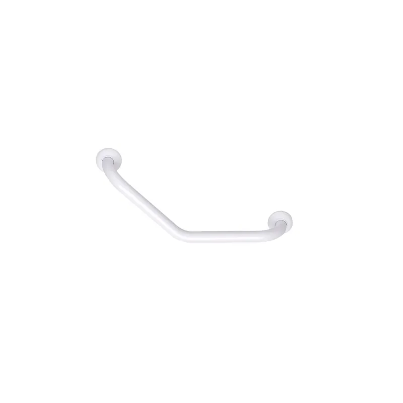 Barre de maintien coudée PMR PELLET Essentiel confort 135°aluminium époxy blanc