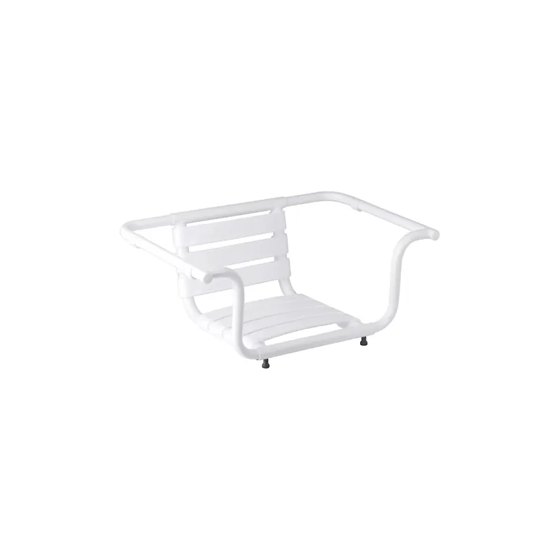 Siège de baignoire PMR PELLET aluminium époxy blanc avec dossier