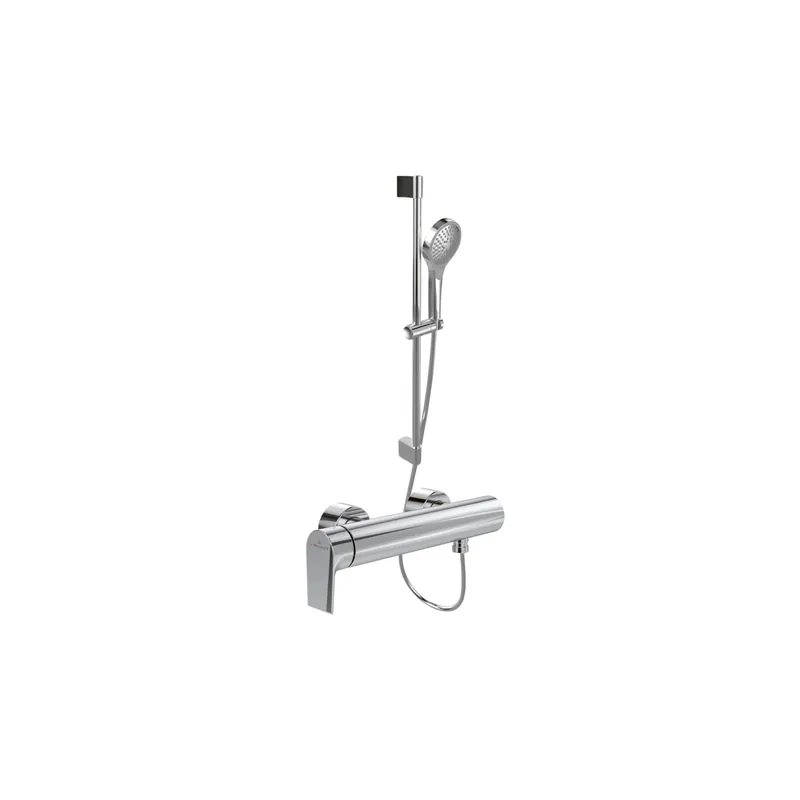 Mitigeur mécanique douche VILLEROY ET BOCH Liberty Chrome + Ensemble de douche VILLEROY ET BOCH Verve Showers 3 jets Chrome