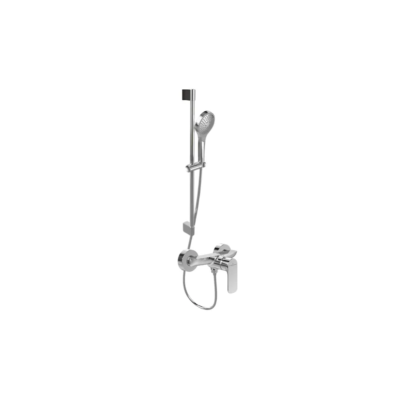 Mitigeur mécanique douche VILLEROY ET BOCH O.novo Chrome + Ensemble de douche VILLEROY ET BOCH Verve Showers 3 jets Chrome
