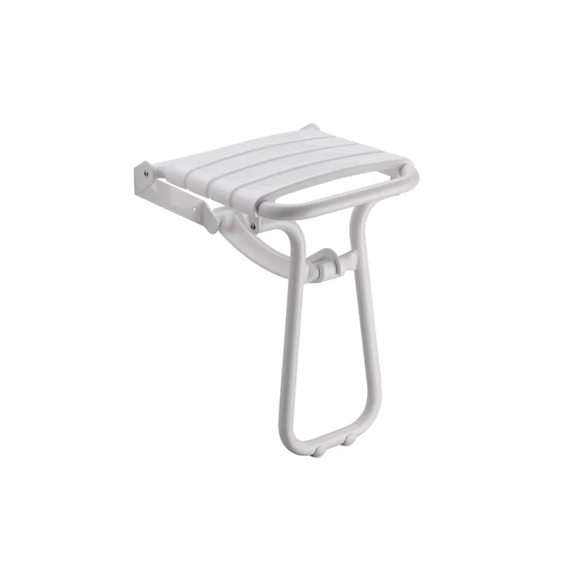 Siège de douche PMR PELLET Essentiel confort escamotable avec pied aluminium époxy