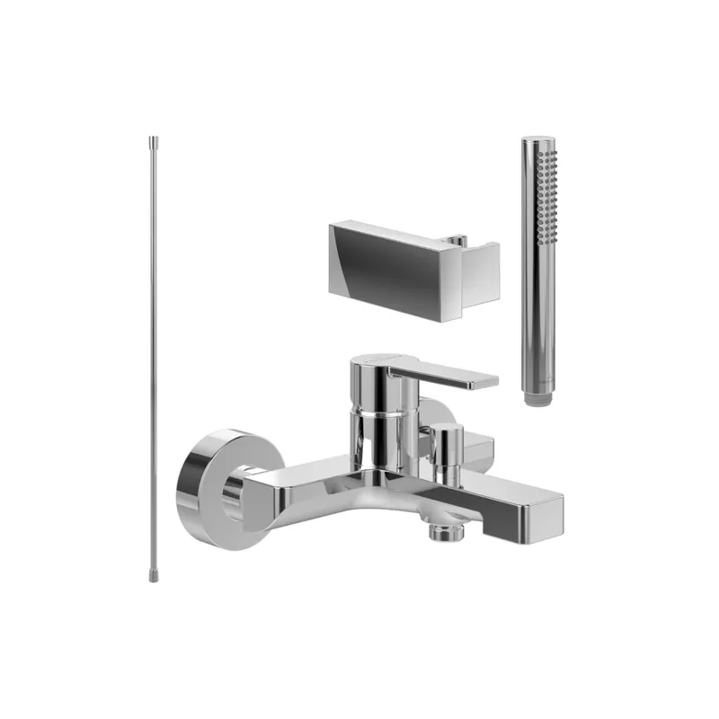 Pack mitigeur baignoire mécanique VILLEROY ET BOCH Architectura chrome avec ensemble