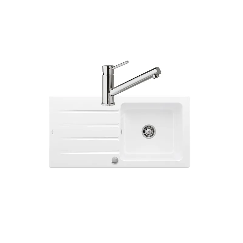 Evier VILLEROY ET BOCH Architectura 60 vidage auto + Robinet de cuisine Como