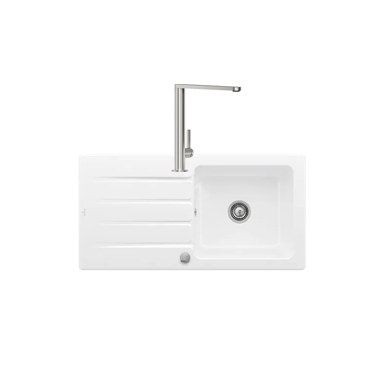 Evier VILLEROY ET BOCH Architectura 60 vidage auto + Robinet de cuisine Finera