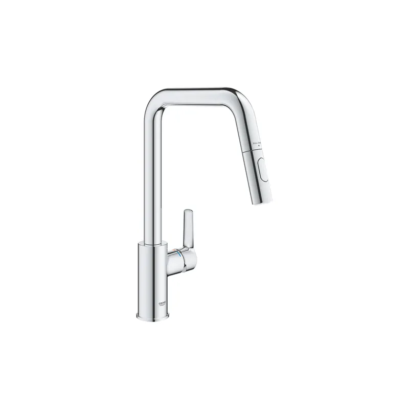 Robinet de cuisine avec douchette GROHE Start bec haut chromé 2 jets