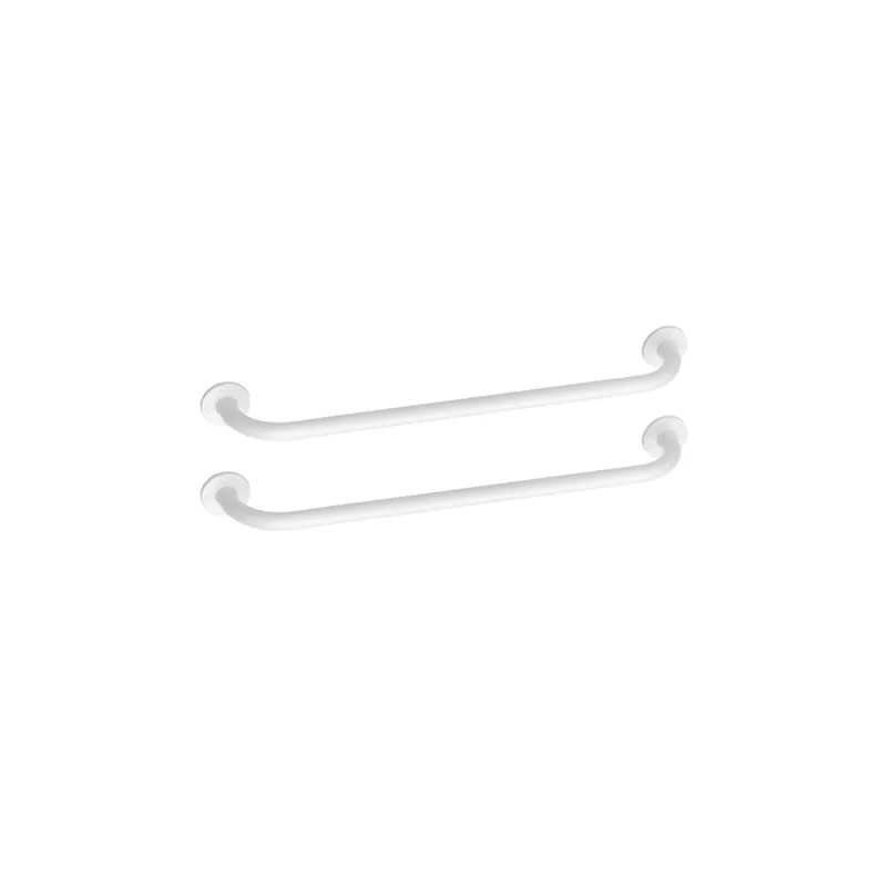 Lot de 2 barres de maintien droite PMR PELLET Essentiel acier époxy 60 cm blanc