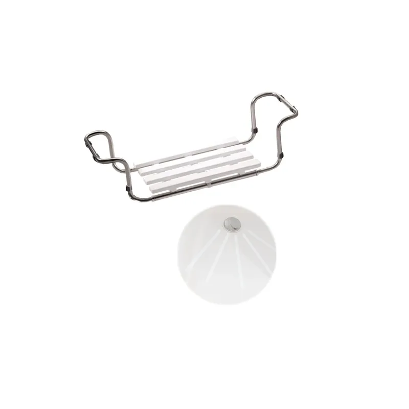 Siège de baignoire PMR PELLET inox 304 extensible + Bandelettes anti-dérapantes PMR PELLET x 12