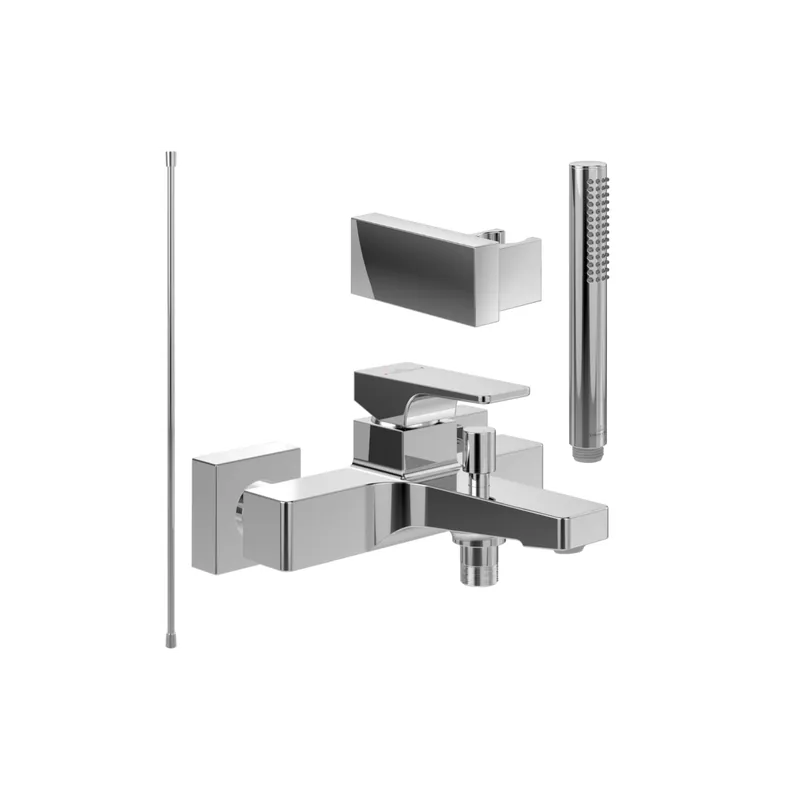 Pack mitigeur baignoire mécanique VILLEROY ET BOCH Architectura Square avec ensemble