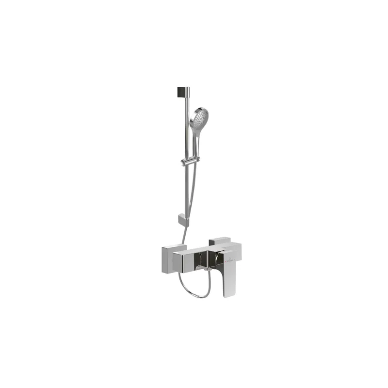 Mitigeur mécanique douche VILLEROY ET BOCH Architectura Square + Ensemble de douche VILLEROY ET BOCH Verve Showers 3 jets