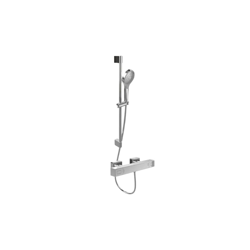 Mitigeur douche thermostatique VILLEROY ET BOCH Universal rectangle + Ensemble de douche VILLEROY ET BOCH Verve Showers 3 jets