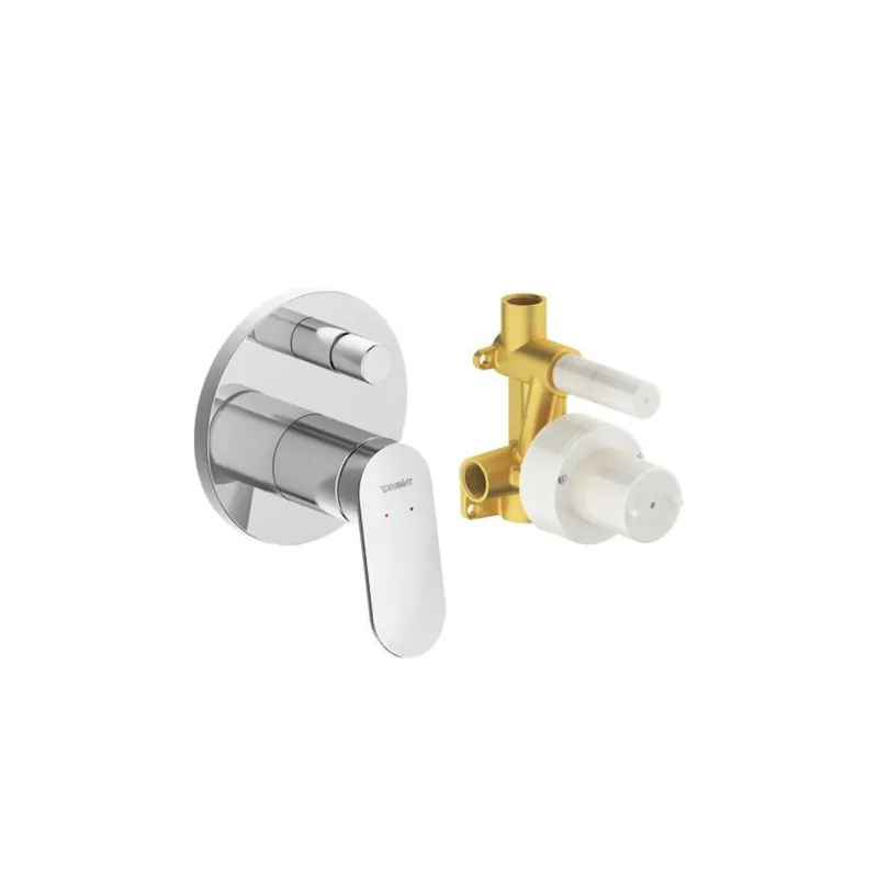 Façade robinet encastré mécanique DURAVIT Wave avec inverseur + corps encastré