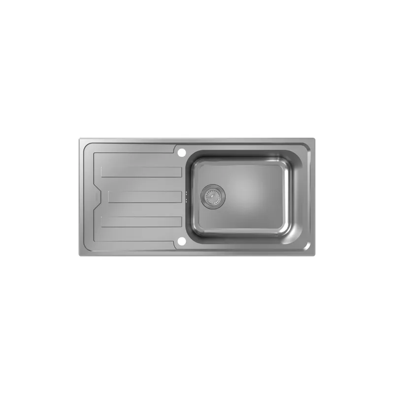 Evier 1 cuve avec égoutoir HANSGROHE S44 inox