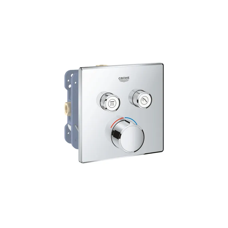 Façade robinet encastré mécanique 2 sorties GROHE Grohtherm SmartControl