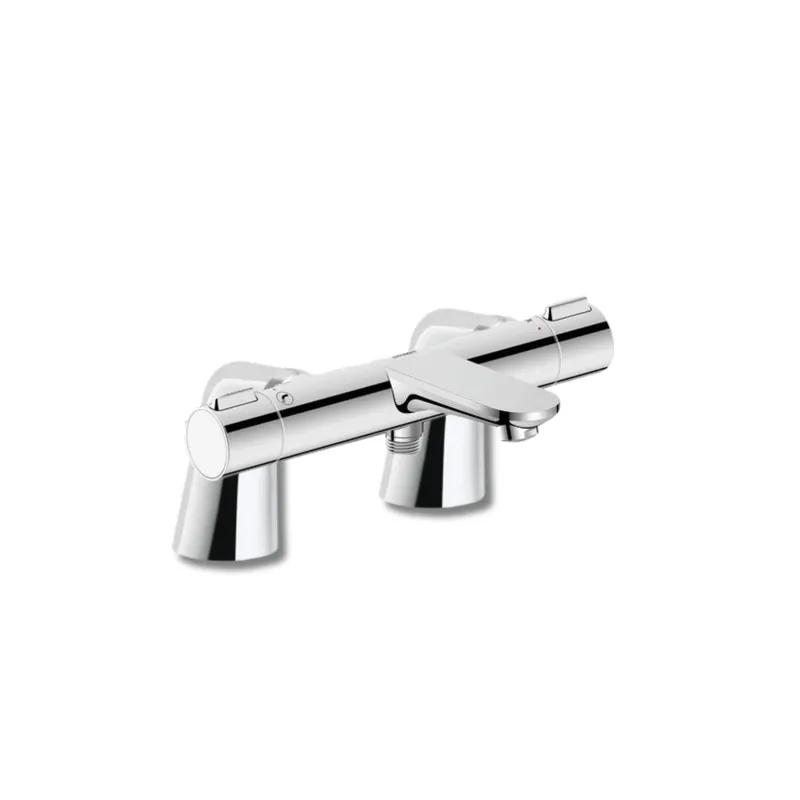 Mitigeur baignoire thermostatique DURAVIT Wave chromé brillant avec colonnettes