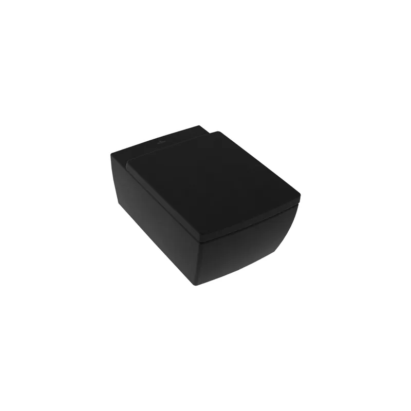 Cuvette WC suspendu sans bride VILLEROY ET BOCH Memento 2.0 avec abattant frein de chute Pure Black