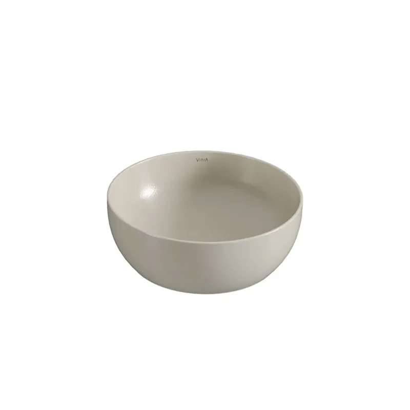 Vasque ronde recyclée VitrA Outline compact beige mat 41x41 cm