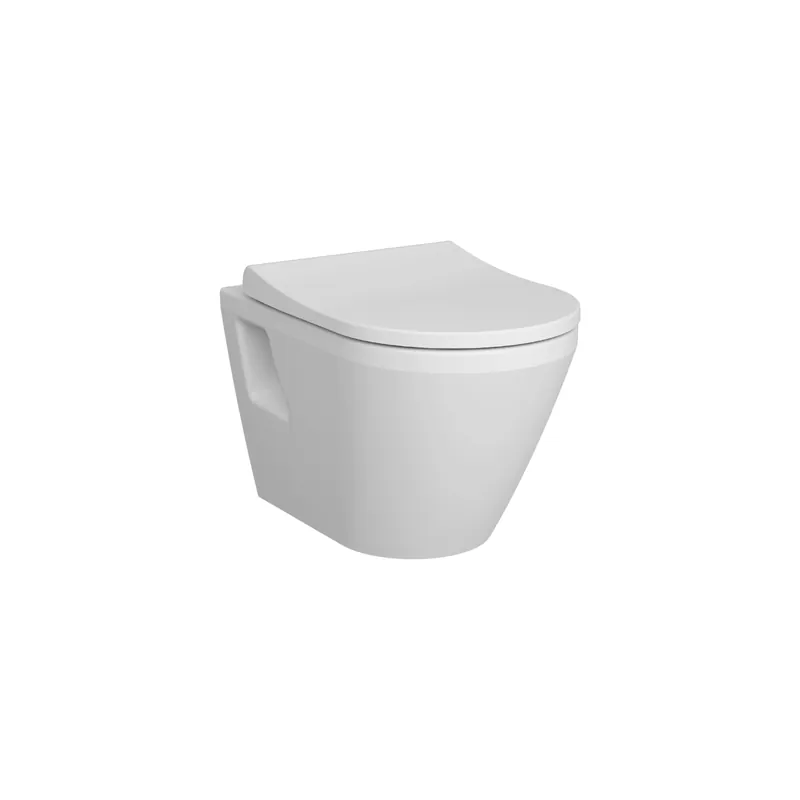 Cuvette WC suspendu sans bride VitrA Integra blanc avec abattant frein de chute