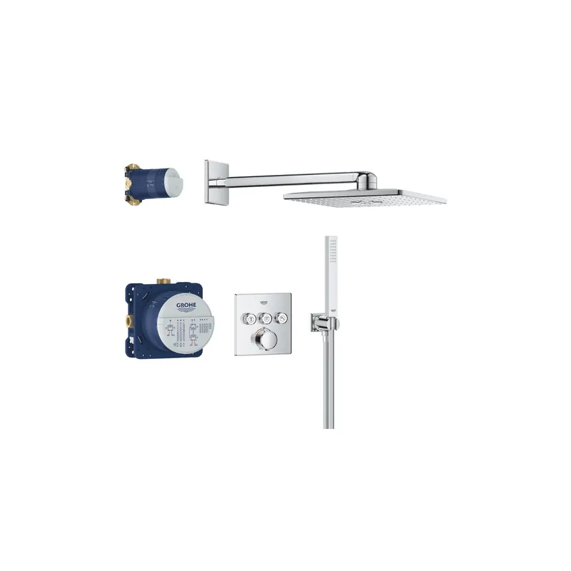 Colonne de douche encastrée thermostatique GROHE Precision Smart Control Chromé