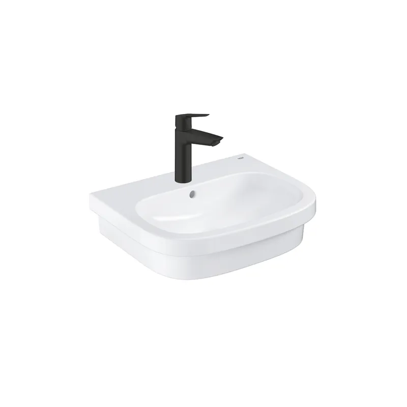 Vasque à poser GROHE Euro Ceramic 60cm + Mitigeur lavabo M GROHE Start avec ouverture froide Noir