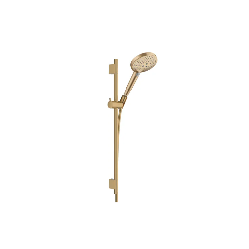 Ensemble barre de douche HANSGROHE Unica S Puro + Flexible + Pommeau de douche Raindance Select S Bronze Brossé