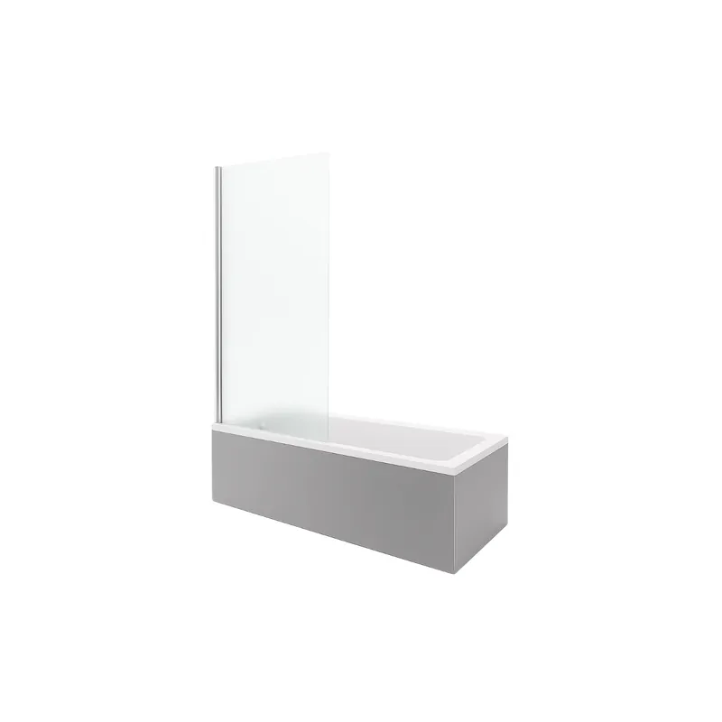 Baignoire droite DURAVIT No.1 + Pare bain AURYS Mist 1 chromé