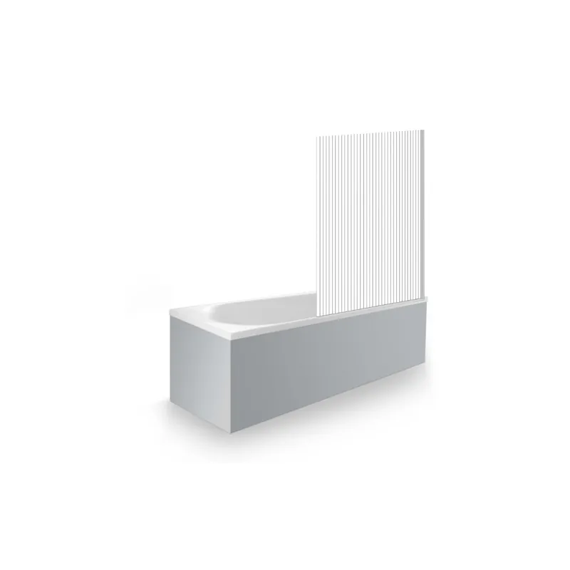 Baignoire droite DURAVIT D-Neo + Pare bain AURYS Raywall